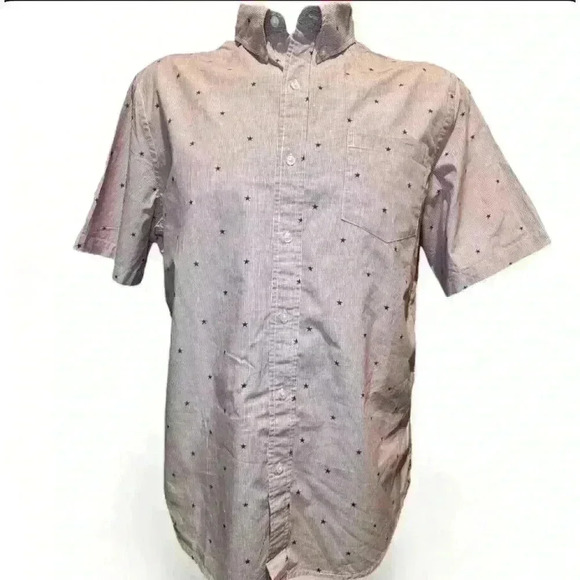 Chaps Men's XL Red Striped Short Sleeve Button-Up Shirt - Picture 1 of 5